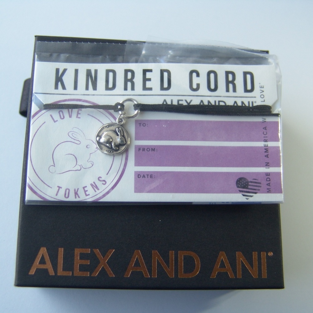 ALEX AND ANI BUNNY CORD PULL BRACELET IN BOX